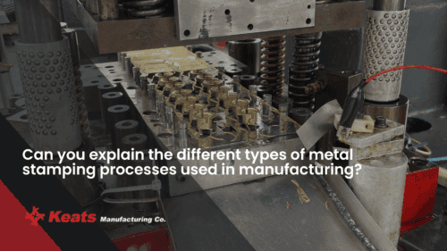Stamping processes used to shape and form metal components in manufacturing industries.