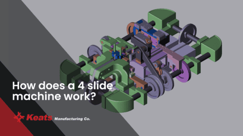 Detailed 3D model of a 4-slide machine used in manufacturing processes.