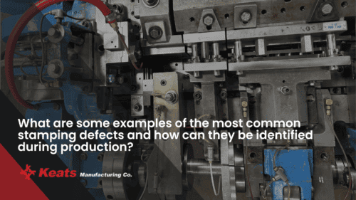 Close-up of industrial stamping machine used in manufacturing processes.