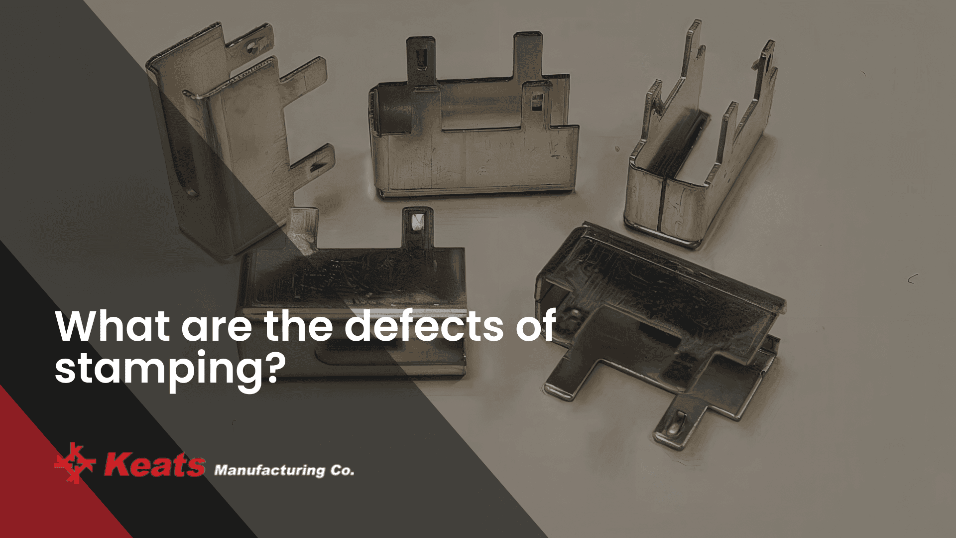 Various metal stamping dies and tools for manufacturing processes.