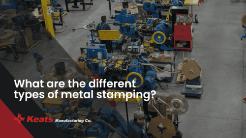 Various metal stamping machines in a manufacturing facility.
